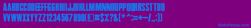 Zentropa Font – Blue Fonts on Purple Background