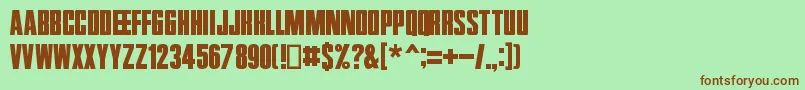 Zentropa Font – Brown Fonts on Green Background