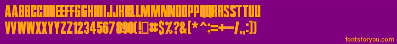 Zentropa Font – Orange Fonts on Purple Background