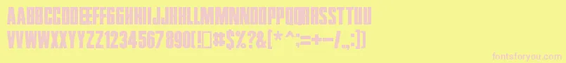 Zentropa Font – Pink Fonts on Yellow Background