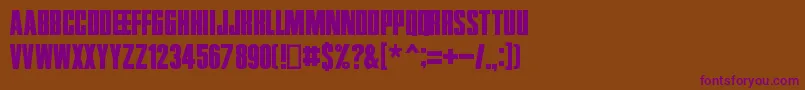 Zentropa Font – Purple Fonts on Brown Background