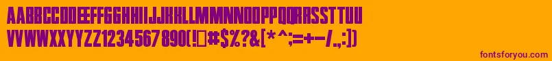 Zentropa Font – Purple Fonts on Orange Background