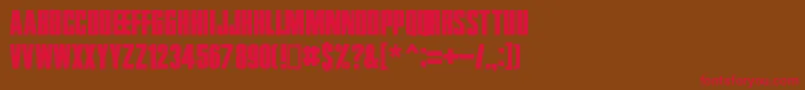 Zentropa Font – Red Fonts on Brown Background