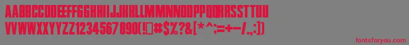 Zentropa Font – Red Fonts on Gray Background
