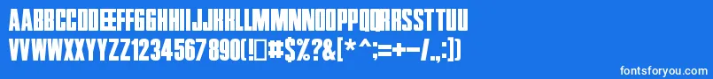 Zentropa Font – White Fonts on Blue Background