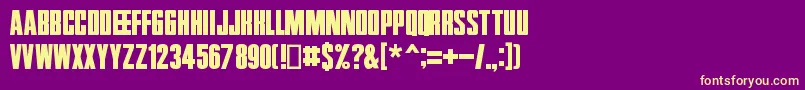 Zentropa Font – Yellow Fonts on Purple Background