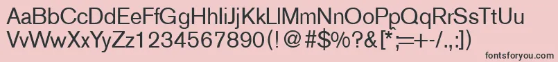 A750SansRegular Font – Black Fonts on Pink Background