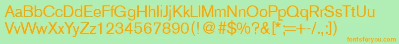 A750SansRegular Font – Orange Fonts on Green Background
