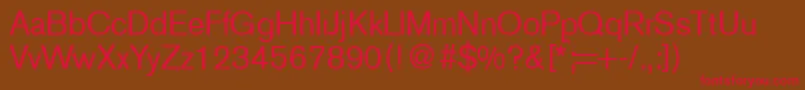 A750SansRegular Font – Red Fonts on Brown Background