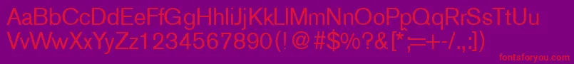 A750SansRegular Font – Red Fonts on Purple Background