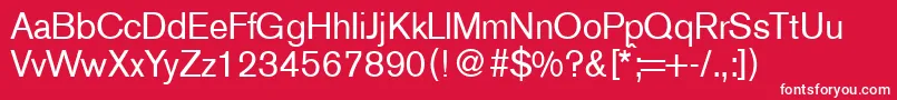 フォントA750SansRegular – 赤い背景に白い文字