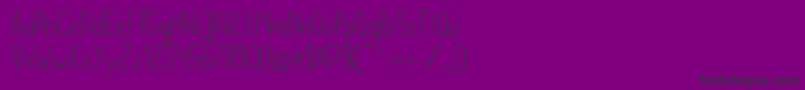 Więcej informacji o czcionce MetaforsRegular Czcionka MetaforsRegular – czarne czcionki na fioletowym tle
