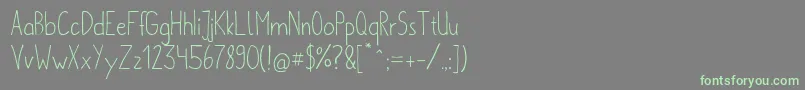 MetaforsRegular Font – Green Fonts on Gray Background