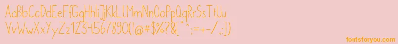 MetaforsRegular Font – Orange Fonts on Pink Background