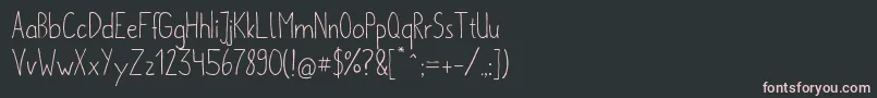 Шрифт MetaforsRegular – розовые шрифты на чёрном фоне