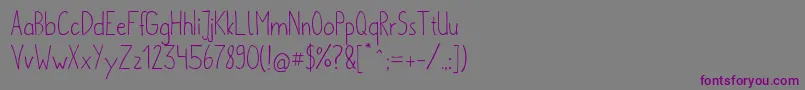 MetaforsRegular Font – Purple Fonts on Gray Background