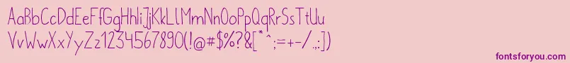 MetaforsRegular Font – Purple Fonts on Pink Background