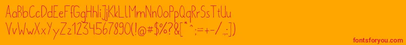 MetaforsRegular Font – Red Fonts on Orange Background