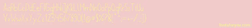 MetaforsRegular Font – Yellow Fonts on Pink Background