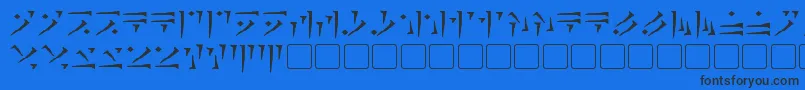 Dovahkiin Font – Black Fonts on Blue Background