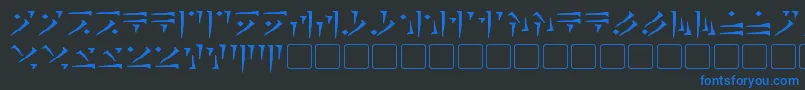 Dovahkiin Font – Blue Fonts on Black Background