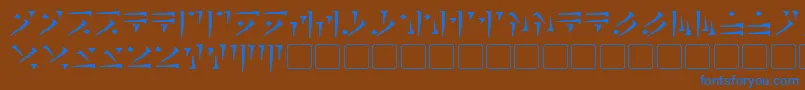 Шрифт Dovahkiin – синие шрифты на коричневом фоне