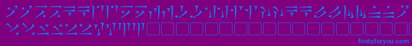 Dovahkiin Font – Blue Fonts on Purple Background
