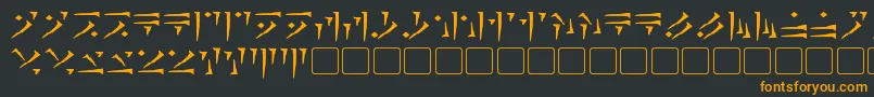 Шрифт Dovahkiin – оранжевые шрифты на чёрном фоне