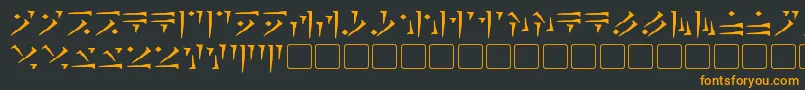 フォントDovahkiin – 黒い背景にオレンジの文字