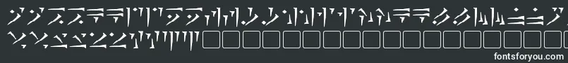 フォントDovahkiin – 黒い背景に白い文字