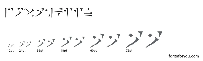 Размеры шрифта Dovahkiin