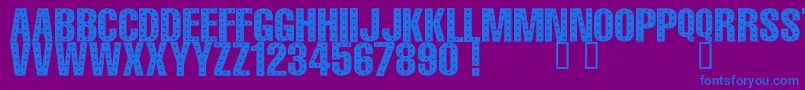 101StarStudded Font – Blue Fonts on Purple Background