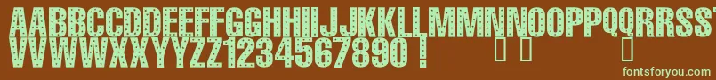 101StarStudded Font – Green Fonts on Brown Background