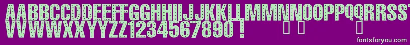 101StarStudded Font – Green Fonts on Purple Background