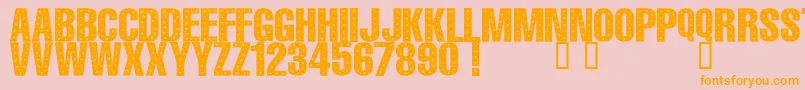 101StarStudded Font – Orange Fonts on Pink Background