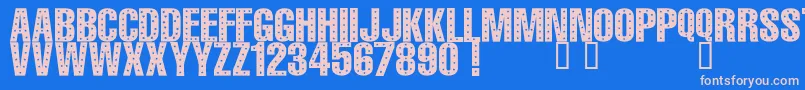 101StarStudded Font – Pink Fonts on Blue Background