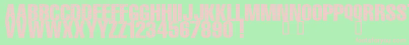 101StarStudded Font – Pink Fonts on Green Background