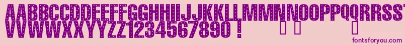 101StarStudded Font – Purple Fonts on Pink Background