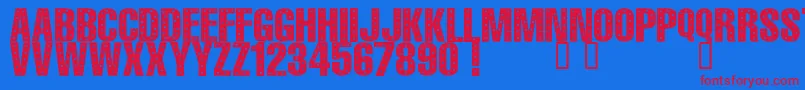 101StarStudded Font – Red Fonts on Blue Background