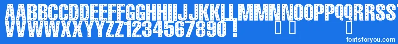 101StarStudded Font – White Fonts on Blue Background