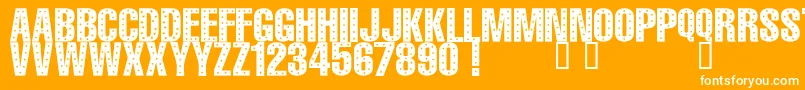 101StarStudded Font – White Fonts on Orange Background