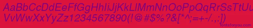 Шрифт PromtimperialItalic – фиолетовые шрифты на красном фоне