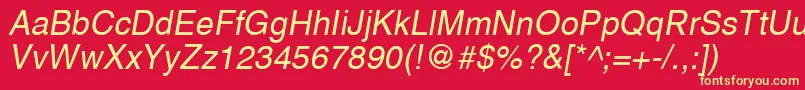 PromtimperialItalic Font – Yellow Fonts on Red Background