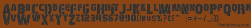 GiColton Font – Black Fonts on Brown Background