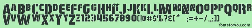 GiColton-fontti – mustat fontit vihreällä taustalla