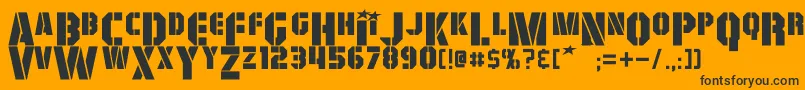 Шрифт GiColton – чёрные шрифты на оранжевом фоне
