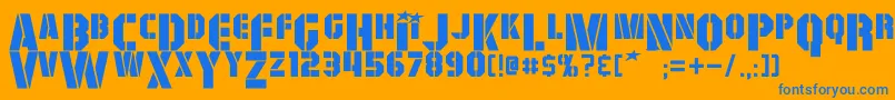 More about GiColton Font GiColton Font – Blue Fonts on Orange Background