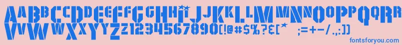 GiColton Font – Blue Fonts on Pink Background