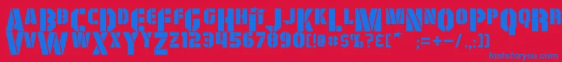 GiColton-fontti – siniset fontit punaisella taustalla