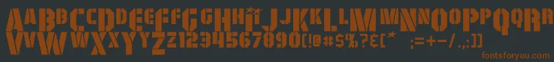 Шрифт GiColton – коричневые шрифты на чёрном фоне